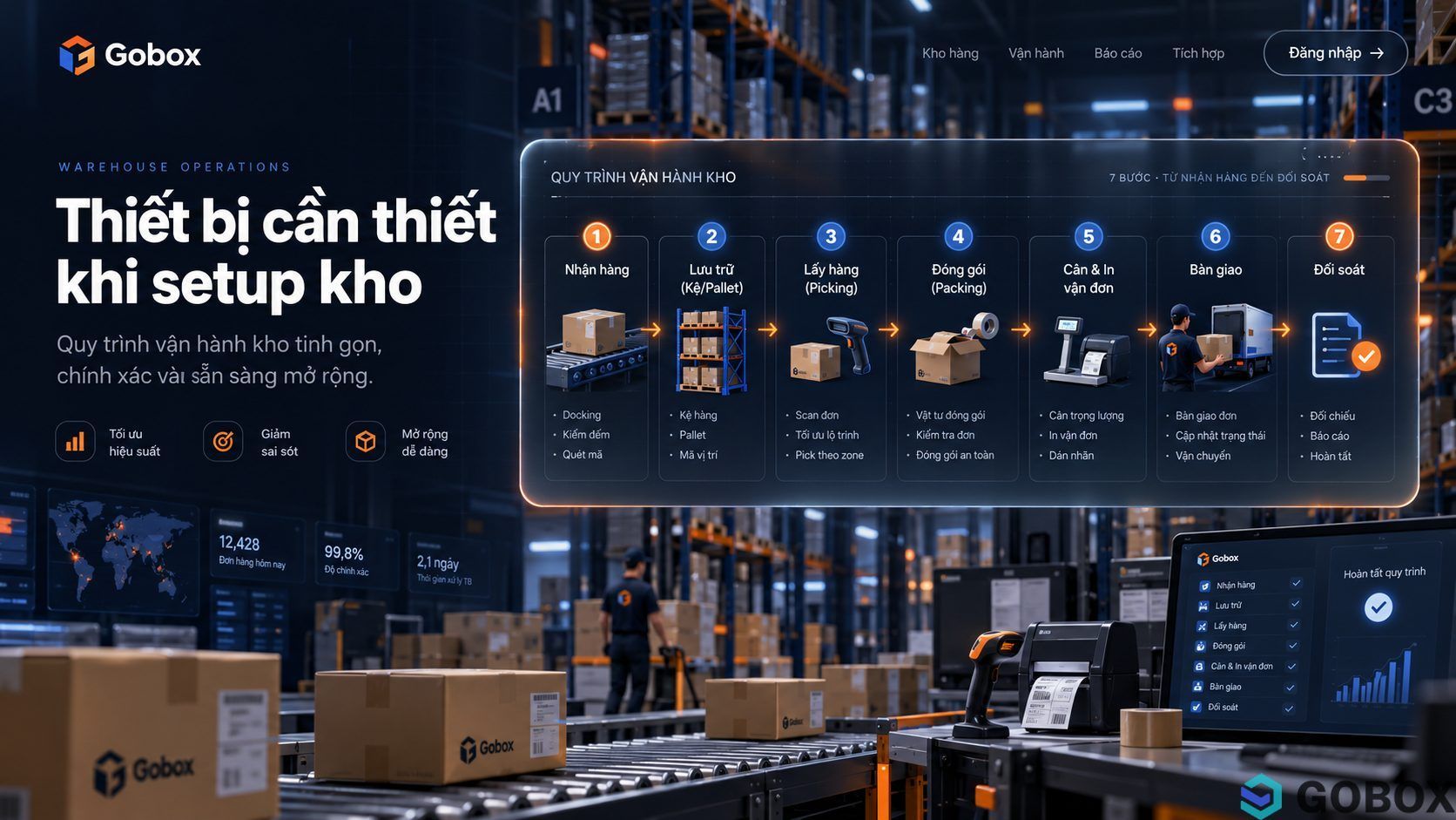 Thiết bị cần thiết khi setup kho: Checklist 9 nhóm chuẩn