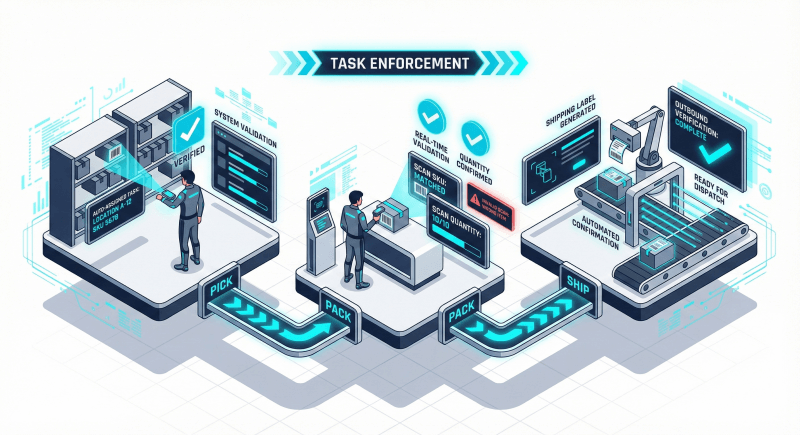 Quy trình Pick – Pack – Ship được số hóa & ép thực thi