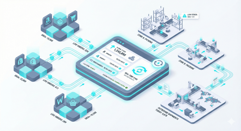 Quản lý tồn kho đa kênh thời gian thực